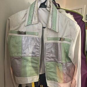 Vintage TLC Leather & Denim jacket